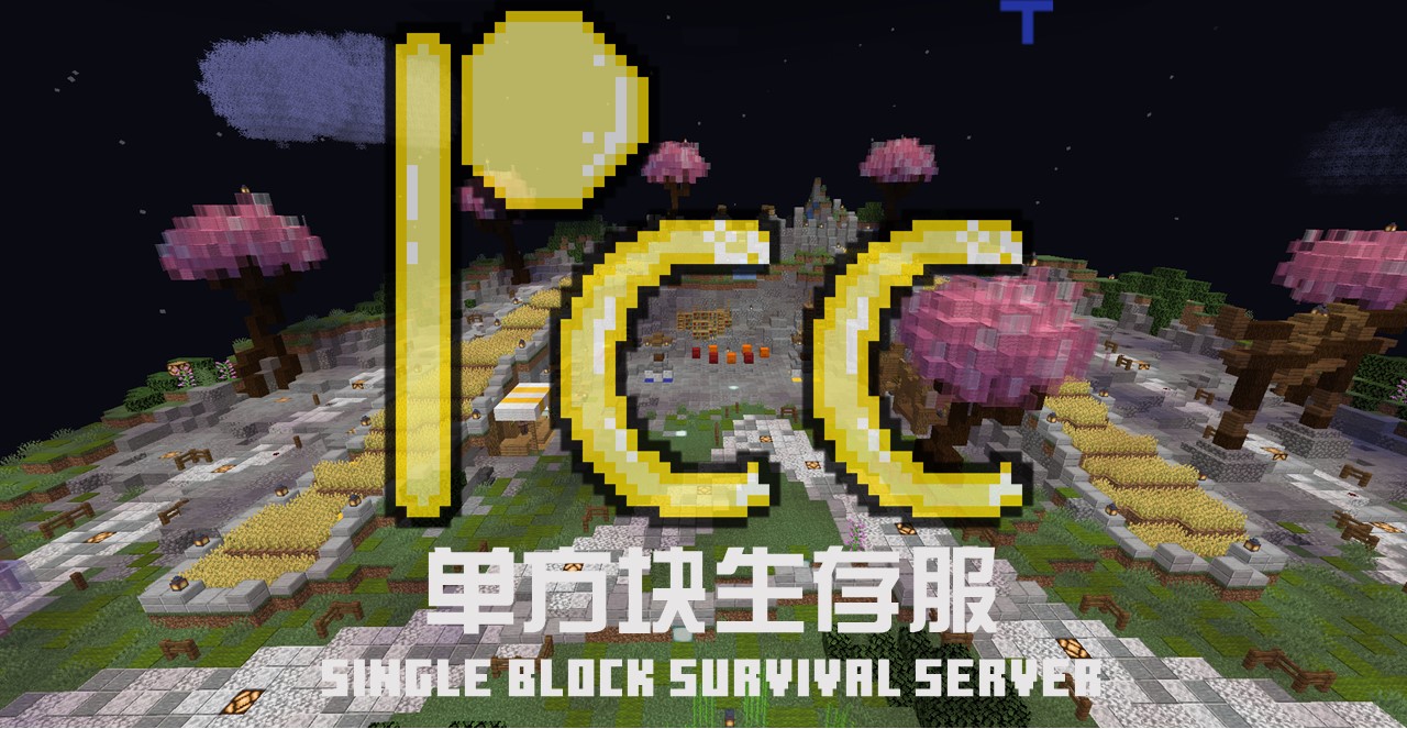 单方块生存服宣传海报